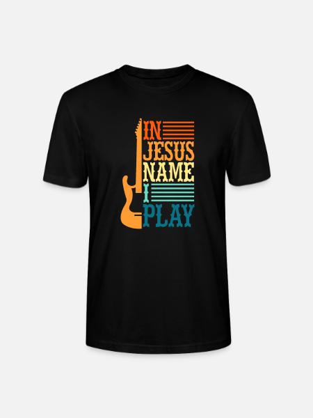 Guitar Jesus - Stanley/Stella CRAFTER Unisex Organic T-Shirt - black