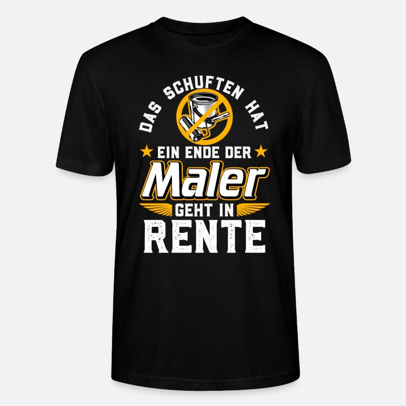 Rente Maler - Stanley/Stella Unisex Bio-T-Shirt CRAFTER - Schwarz
