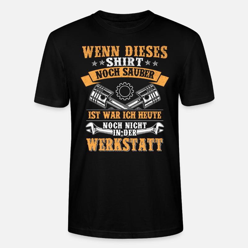 Werkstatt Schrauber Spruch - Stanley/Stella Unisex Bio-T-Shirt CRAFTER - Schwarz