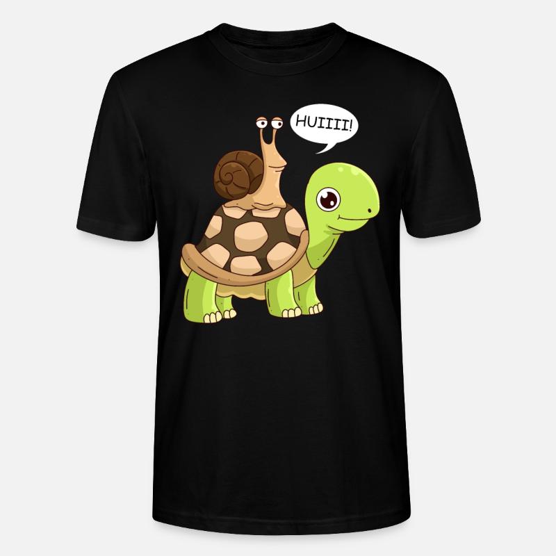Sarcasm Speed Wheee! Snail - Stanley/Stella CRAFTER Unisex Organic T-Shirt - black