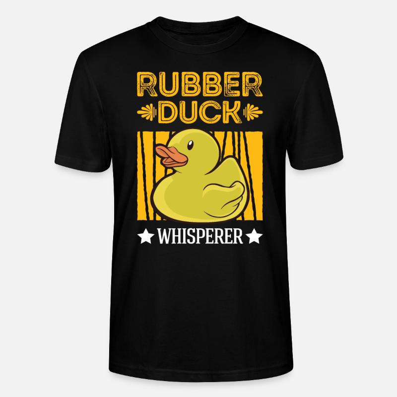 Caoutchouc Canard Chuchoteur Gummiente - T-shirt bio CRAFTER Stanley Stella Unisexe - noir