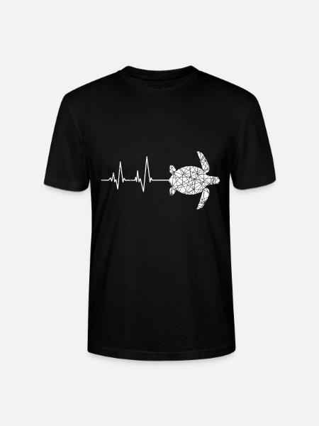 Schildkröten Herzschlag Langsamkeit - Stanley/Stella Unisex Bio-T-Shirt CRAFTER - Schwarz