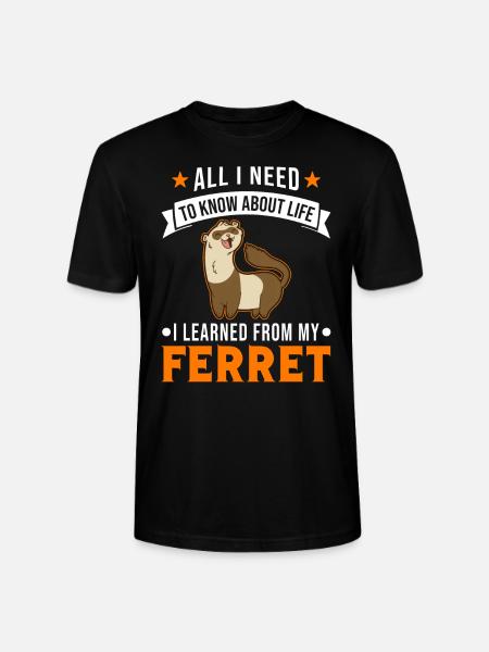 Frettchen Spruch Ferret - Stanley/Stella Unisex Bio-T-Shirt CRAFTER - Schwarz