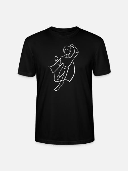 mannsuperheld held symbol mann - Stanley/Stella Unisex Bio-T-Shirt CRAFTER - Schwarz