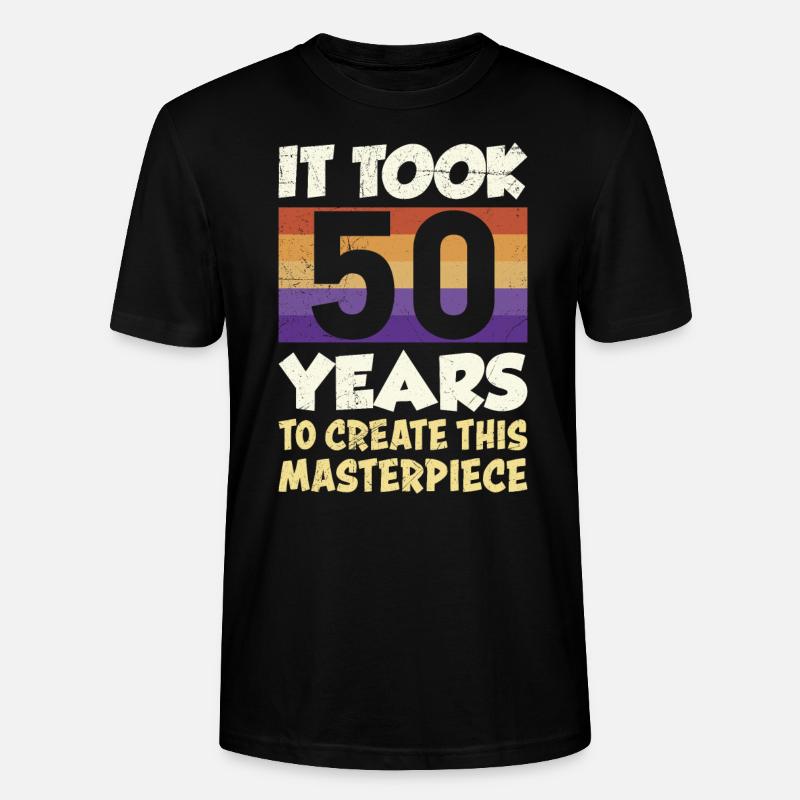 Anniversaire de papa 50 - T-shirt bio CRAFTER Stanley Stella Unisexe - noir