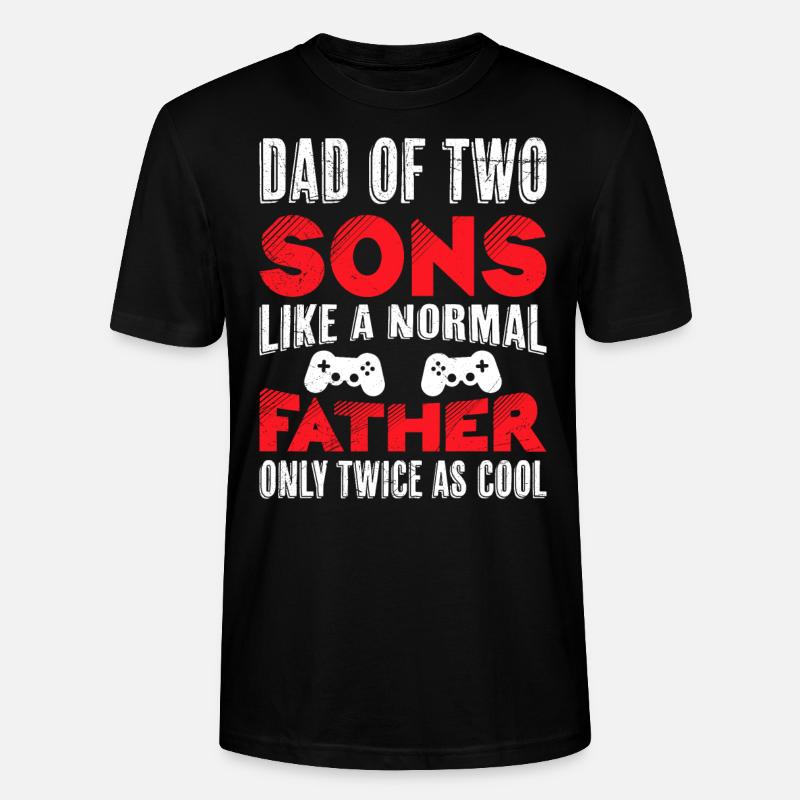 Papa 2 Söhne 2 Kinder - Stanley/Stella Unisex Bio-T-Shirt CRAFTER - Schwarz