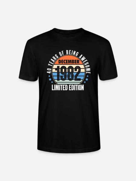 December 1982 - Stanley/Stella CRAFTER Unisex Organic T-Shirt - black