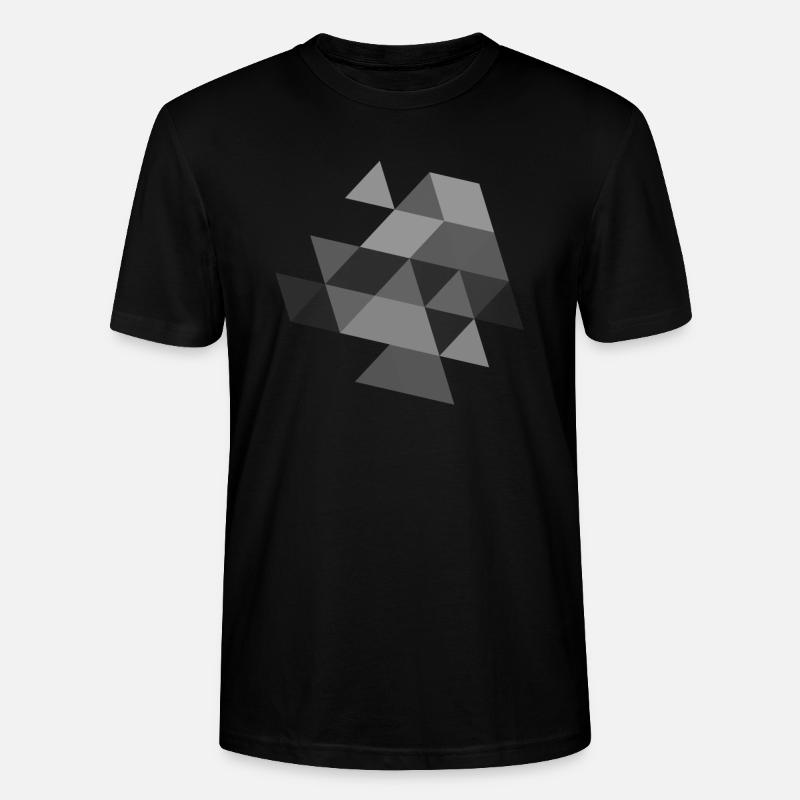 triangle symbol pattern symbol - Stanley/Stella CRAFTER Unisex Organic T-Shirt - black