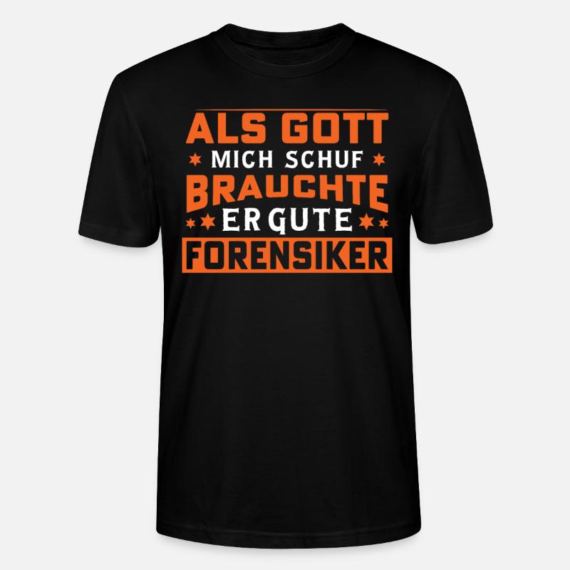 Forensik Beruf Forensiker - Stanley/Stella Unisex Bio-T-Shirt CRAFTER - Schwarz