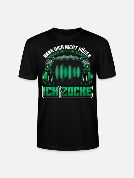 Gamer | Zocker Spruch mit Headset - Stanley/Stella Unisex Bio-T-Shirt CRAFTER - Schwarz