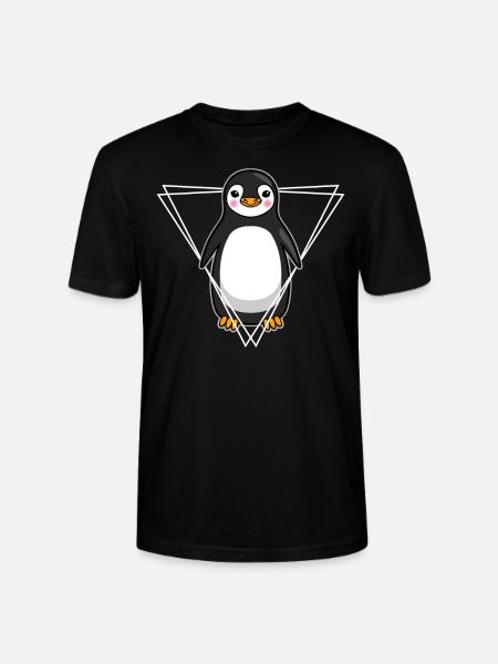 Pinguin Seevogel Meeresvogel Vogel Geschenk - Stanley/Stella Unisex Bio-T-Shirt CRAFTER - Schwarz