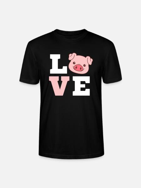 Pig - Stanley/Stella CRAFTER Unisex Organic T-Shirt - black