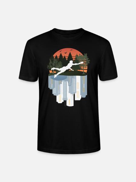 Ultimate Frisbee, wonderful nature - Stanley/Stella CRAFTER Unisex Organic T-Shirt - black