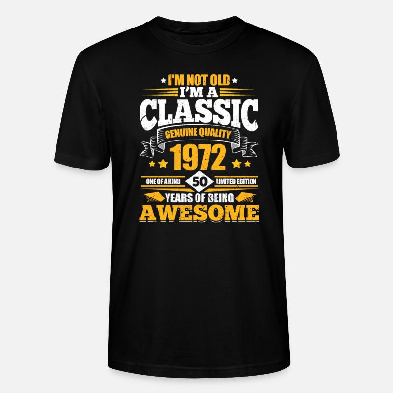 1972 - Stanley/Stella Unisex Bio-T-Shirt CRAFTER - Schwarz