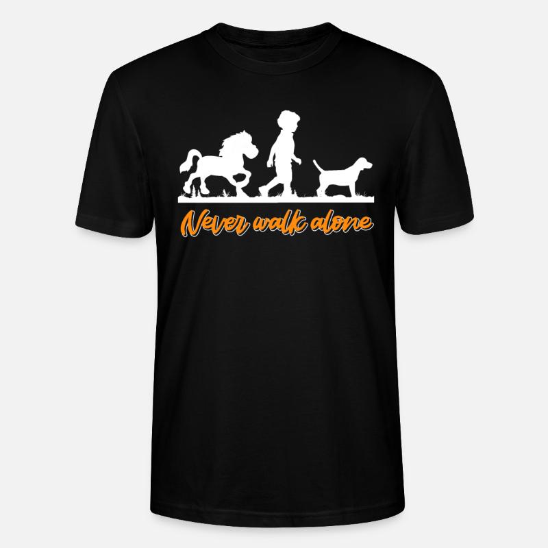 Pferd Hund Reiterin Pferde Mädchen - Stanley/Stella Unisex Bio-T-Shirt CRAFTER - Schwarz