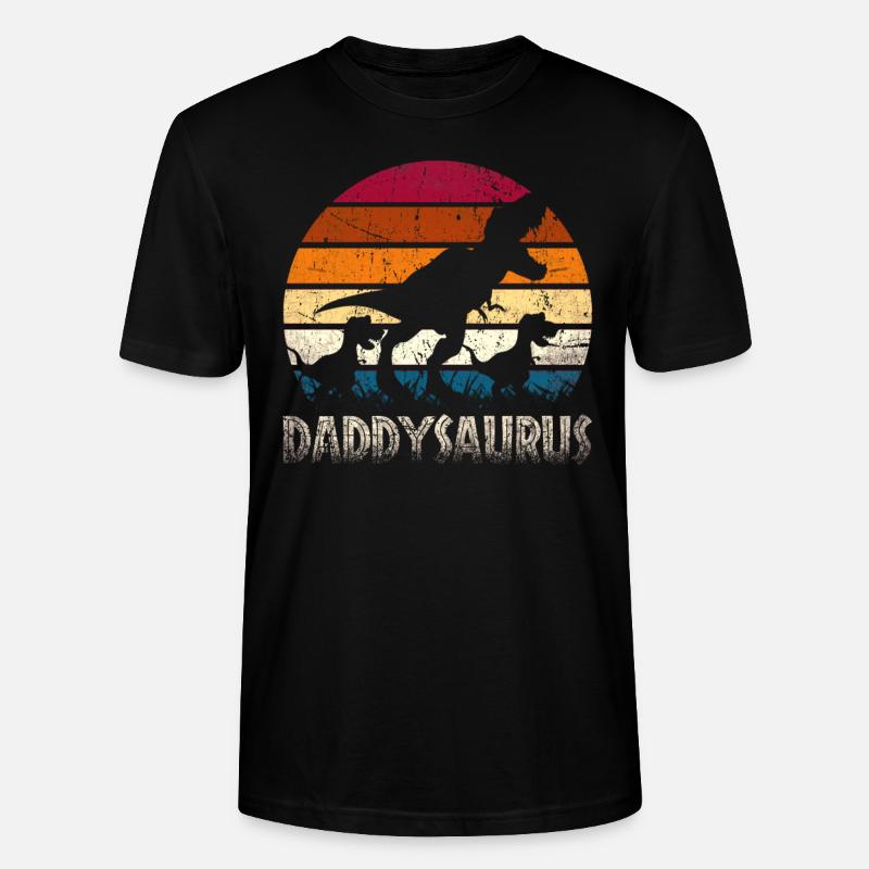 Daddysaurus - T-shirt bio CRAFTER Stanley Stella Unisexe - noir