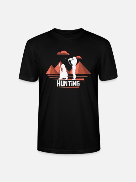 Hunter, wonderful nature - Stanley/Stella CRAFTER Unisex Organic T-Shirt - black