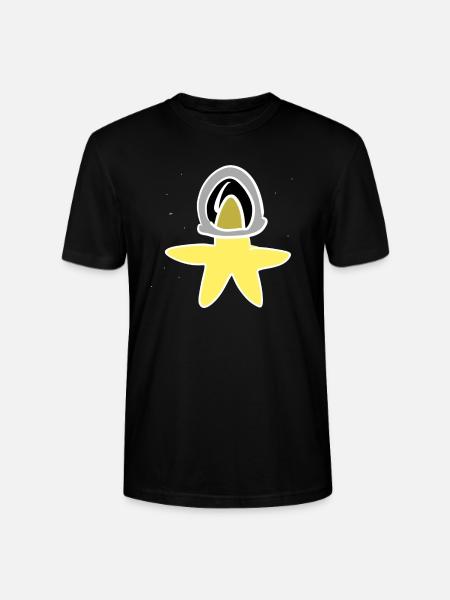 cartoon star helmet astronaut space - Stanley/Stella CRAFTER Unisex Organic T-Shirt - black