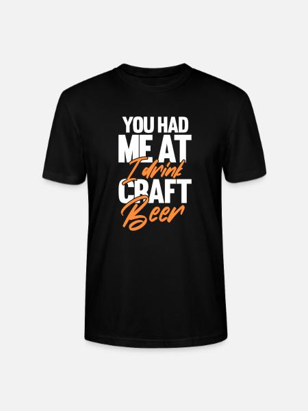 Bière - T-shirt bio CRAFTER Stanley Stella Unisexe - noir