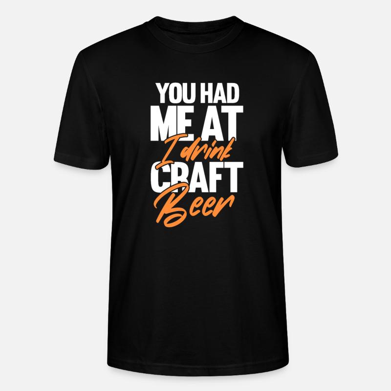 Bière - T-shirt bio CRAFTER Stanley Stella Unisexe - noir