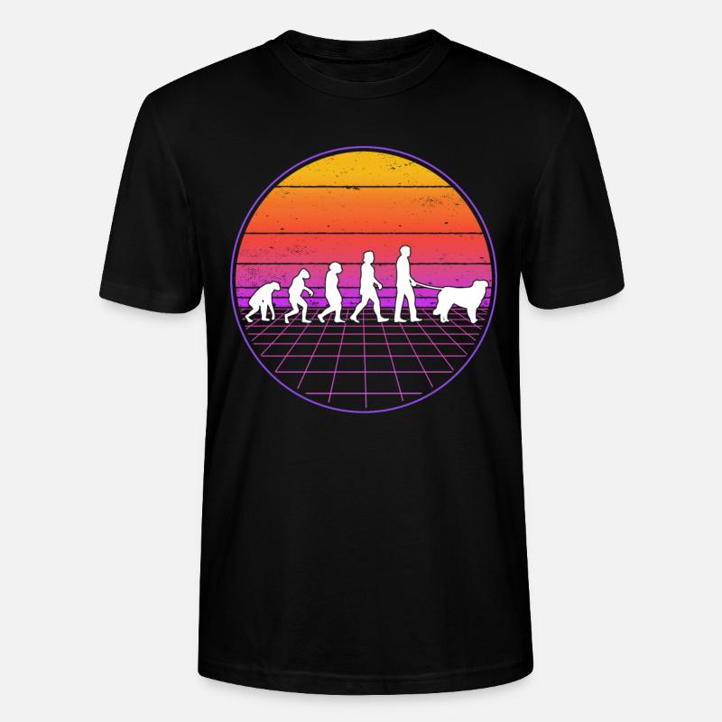 Kuvasz Evolution Retro - Stanley/Stella CRAFTER Unisex Organic T-Shirt - black