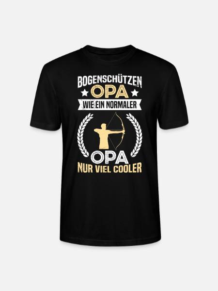 Bogenschützen Opa - Stanley/Stella Unisex Bio-T-Shirt CRAFTER - Schwarz
