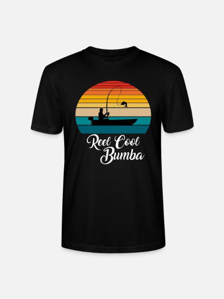 Reel Cool Bumba Fishing Gifts - Stanley/Stella CRAFTER Unisex Organic T-Shirt - black