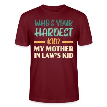 Sarcasm Humor Funny Jokes Sarcastic Humorous - Stanley/Stella CRAFTER Unisex Organic T-Shirt - burgundy - Front - Alina (178cm) & Michal (187cm)
