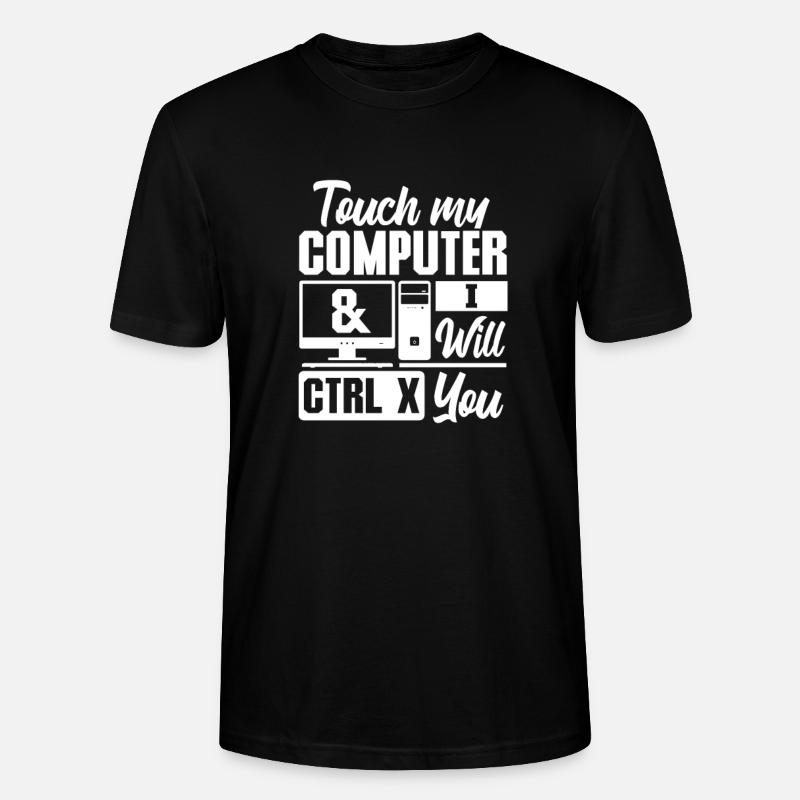 Ordinateur - T-shirt bio CRAFTER Stanley Stella Unisexe - noir