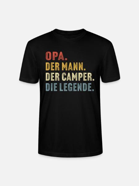 opa der mann der camper die legende - Stanley/Stella Unisex Bio-T-Shirt CRAFTER - Schwarz