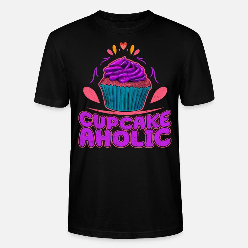 Cupcake Aholic Cupcake Addicted - Stanley/Stella Unisex Bio-T-Shirt CRAFTER - Schwarz
