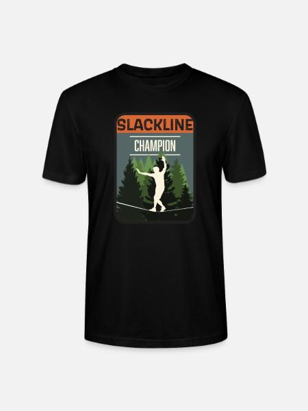 Slackline, Balance Sport - Stanley/Stella CRAFTER Unisex Organic T-Shirt - black