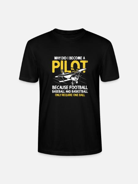 Pilot Airplane Flying Flyer Gift - Stanley/Stella CRAFTER Unisex Organic T-Shirt - black