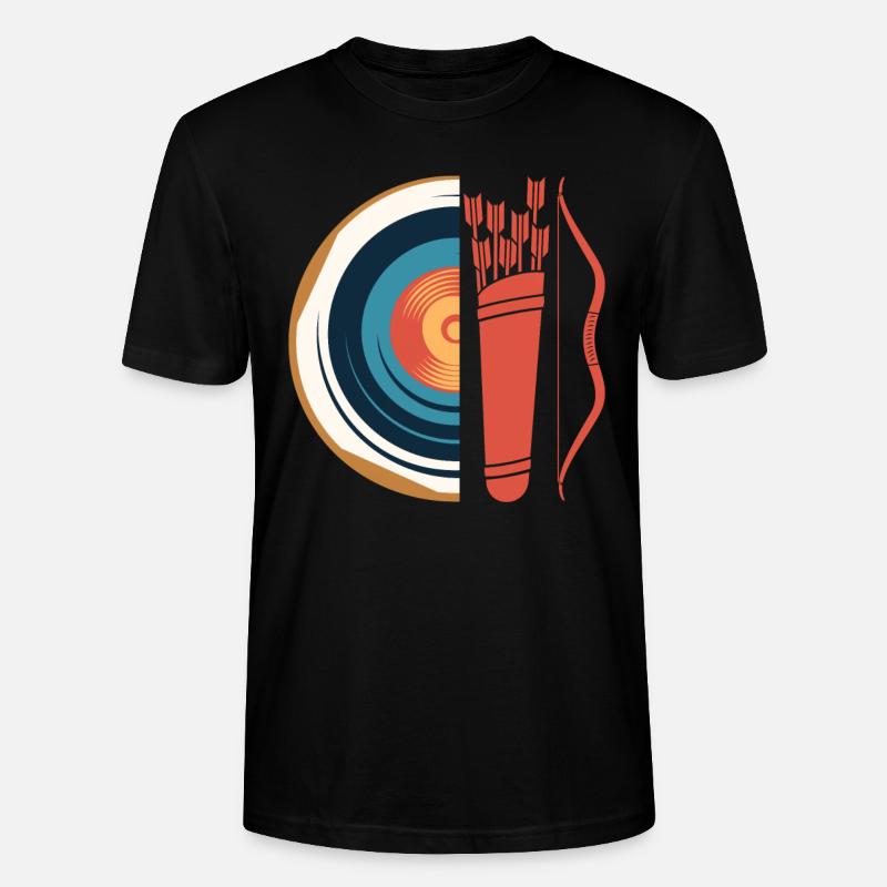 Langbogen Bogenschütze Bogenschießen - Stanley/Stella Unisex Bio-T-Shirt CRAFTER - Schwarz