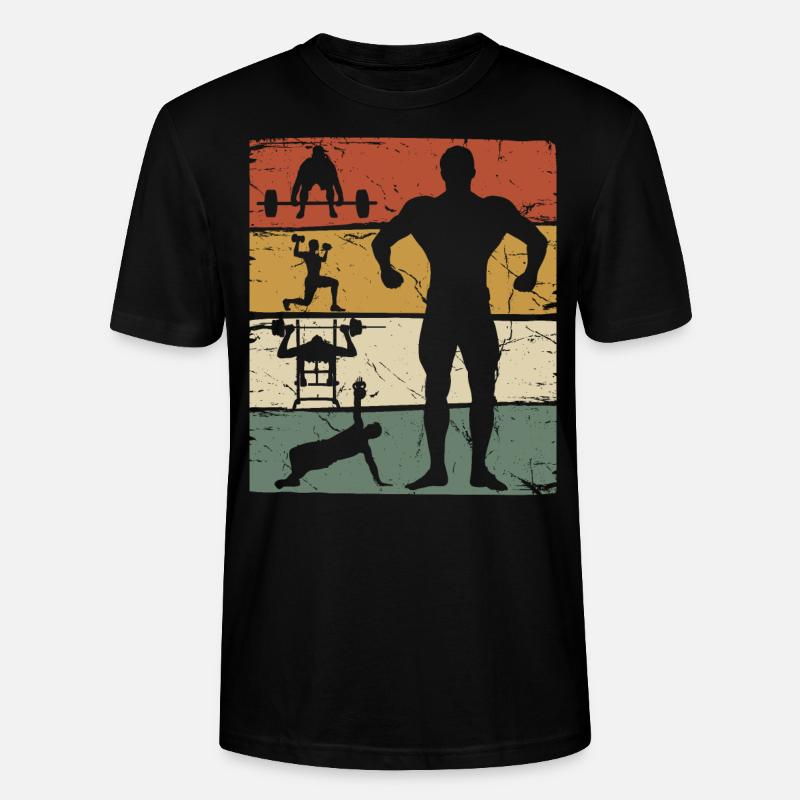 Training im Studio - Stanley/Stella Unisex Bio-T-Shirt CRAFTER - Schwarz