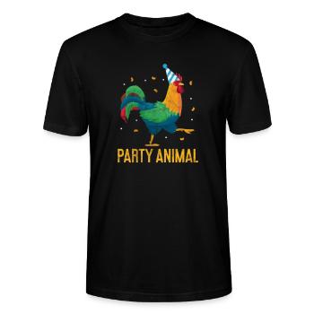 Chicken - Stanley/Stella CRAFTER Unisex Organic T-Shirt - black - Front - Alina (178cm) & Michal (187cm)