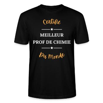 Certifié meilleur prof de chimie du monde - T-shirt bio CRAFTER Stanley Stella Unisexe - noir - Devant - Alina (178cm) & Michal (187cm)