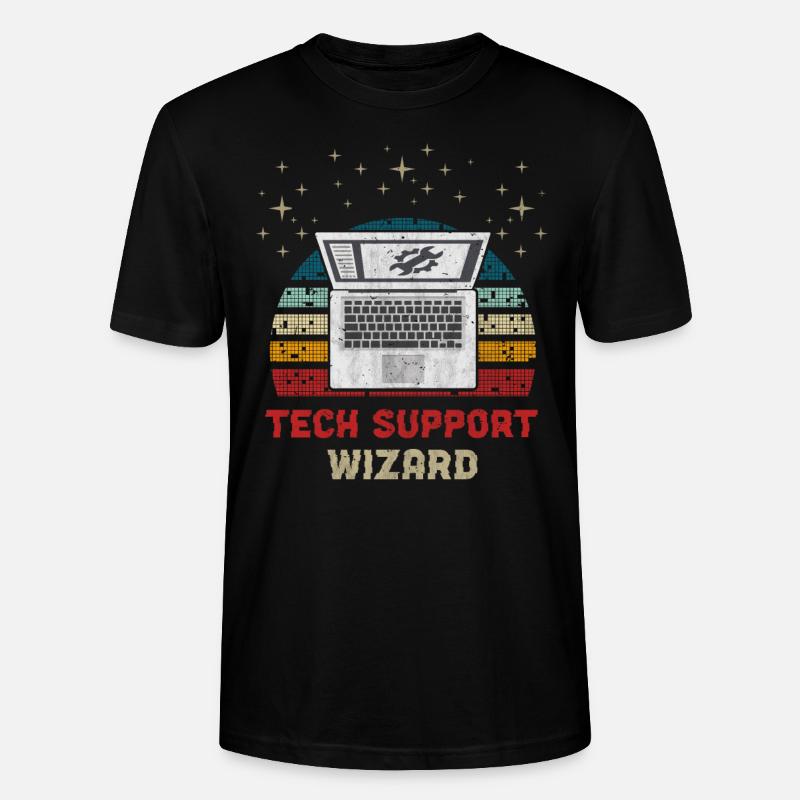 Support technique informatique - T-shirt bio CRAFTER Stanley Stella Unisexe - noir