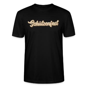 Schützenfest - Stanley/Stella Unisex Bio-T-Shirt CRAFTER - Schwarz - Vorne - Alina (178cm) & Michal (187cm)