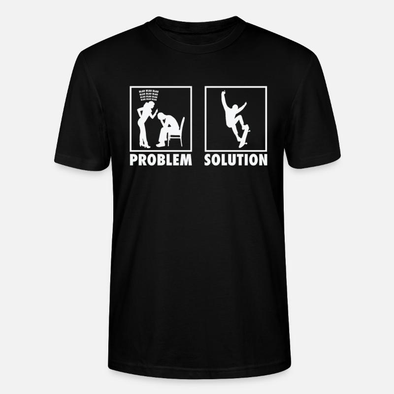 Skateboard Skateboarders Statement Problem - T-shirt bio CRAFTER Stanley Stella Unisexe - noir