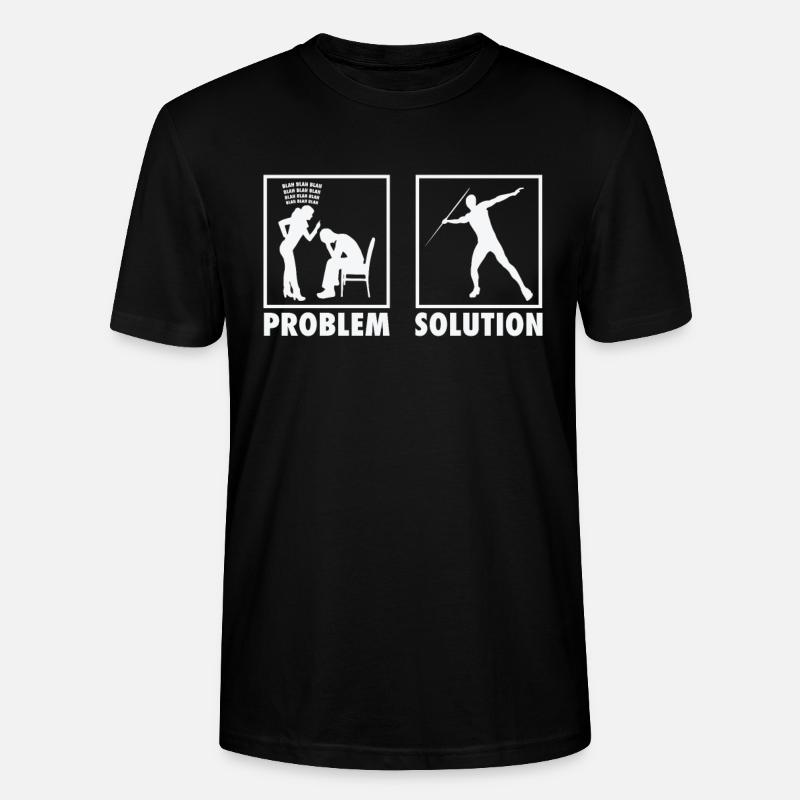 Athletics Athletes Statement Problem Solution. - Stanley/Stella Unisex Bio-T-Shirt CRAFTER - Schwarz