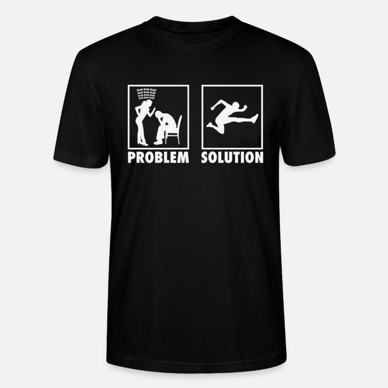 Athletics Athletes Statement Problem Solution. - Stanley/Stella Unisex Bio-T-Shirt CRAFTER - Schwarz