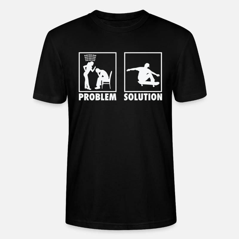 Skateboard Skateboarders Statement Problem - T-shirt bio CRAFTER Stanley Stella Unisexe - noir