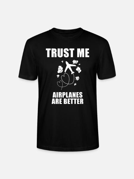 Airplane Pilot Saying Gift - Stanley/Stella CRAFTER Unisex Organic T-Shirt - black