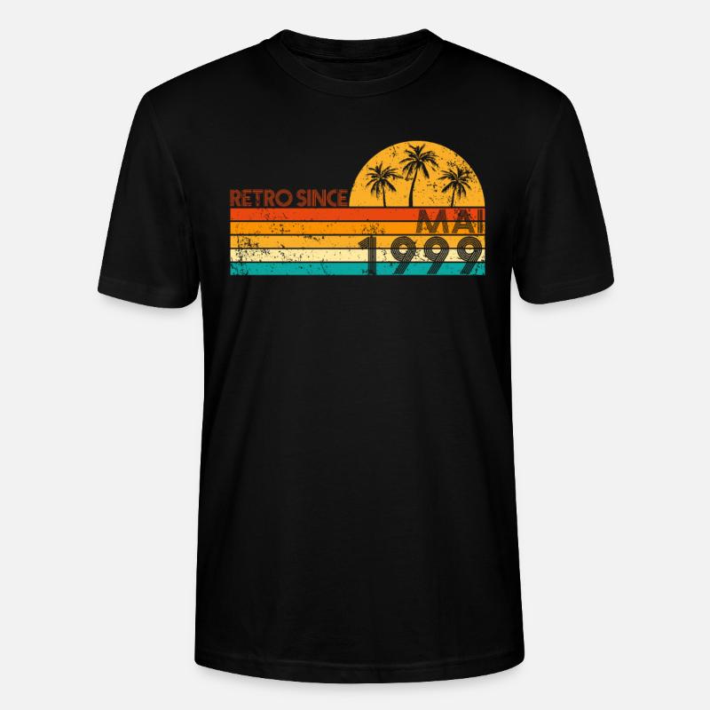 Retro since Mai 1999 - Geburtstag im Mai - Stanley/Stella Unisex Bio-T-Shirt CRAFTER - Schwarz