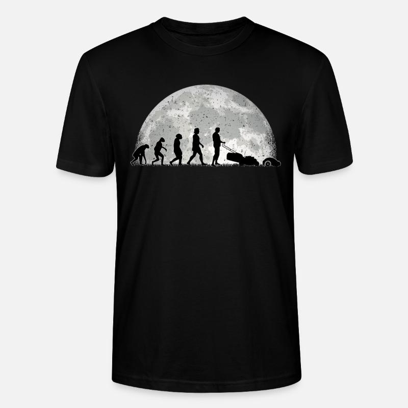 Mähroboter Evolution Mond Rasenroboter - Stanley/Stella Unisex Bio-T-Shirt CRAFTER - Schwarz