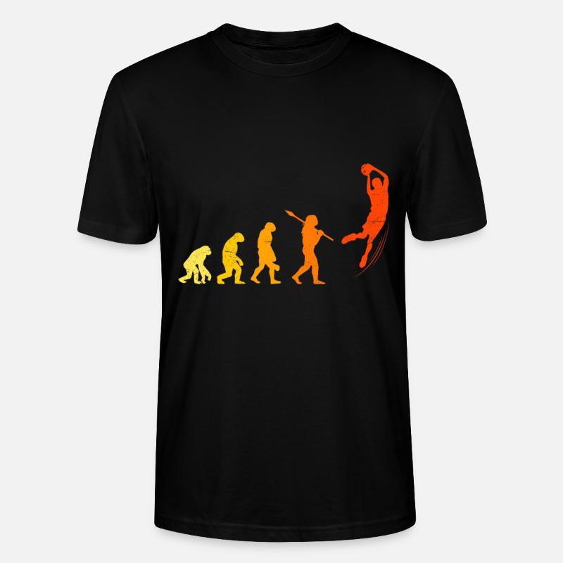 Basketballer Evolution Affe Basketball - Stanley/Stella Unisex Bio-T-Shirt CRAFTER - Schwarz