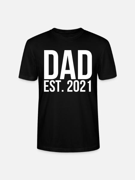 Dad est 2021 - Stanley/Stella CRAFTER Unisex Organic T-Shirt - black