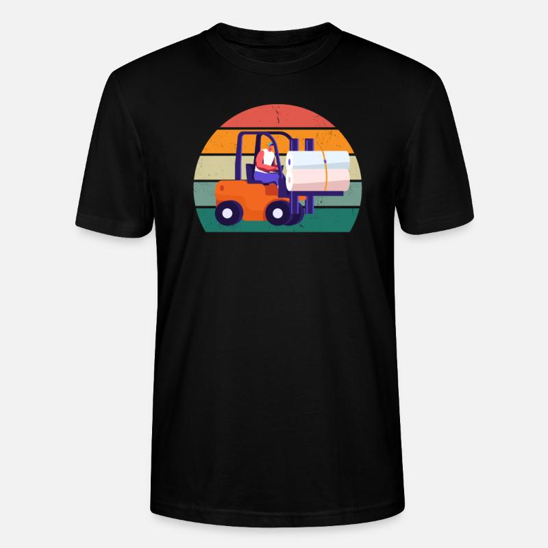 Gabelstaplerfahrer Gabelstaplerin Gabelstapler - Stanley/Stella Unisex Bio-T-Shirt CRAFTER - Schwarz