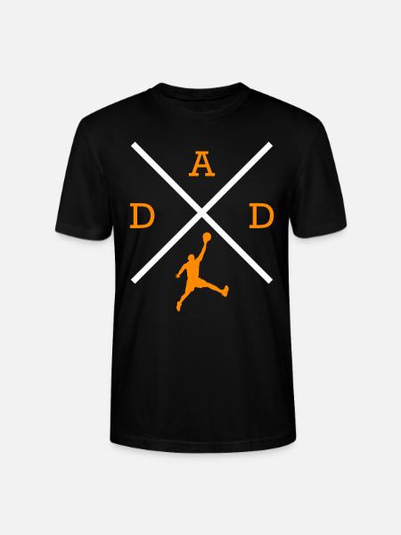 Basketball Dad Basketball Papa - Stanley/Stella CRAFTER Unisex Organic T-Shirt - black